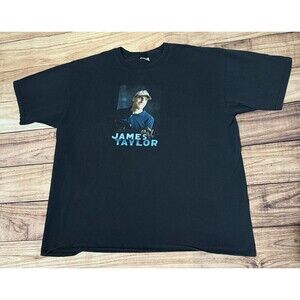 James Taylor Summer Tour 2005 Black T Shirt Original Adult Size XXL Anvil